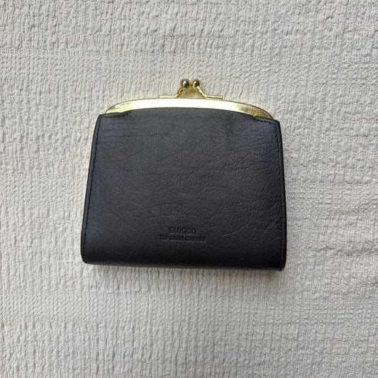 hand-painted vintage buxton leather coin purse | martini original art kiss-lock pouch