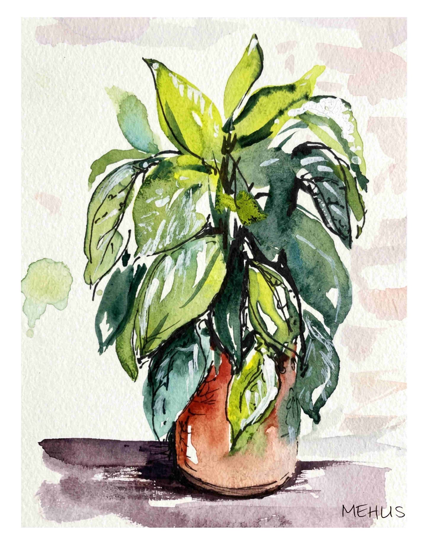 art print on hahnemühle paper - puerto vallarta plants