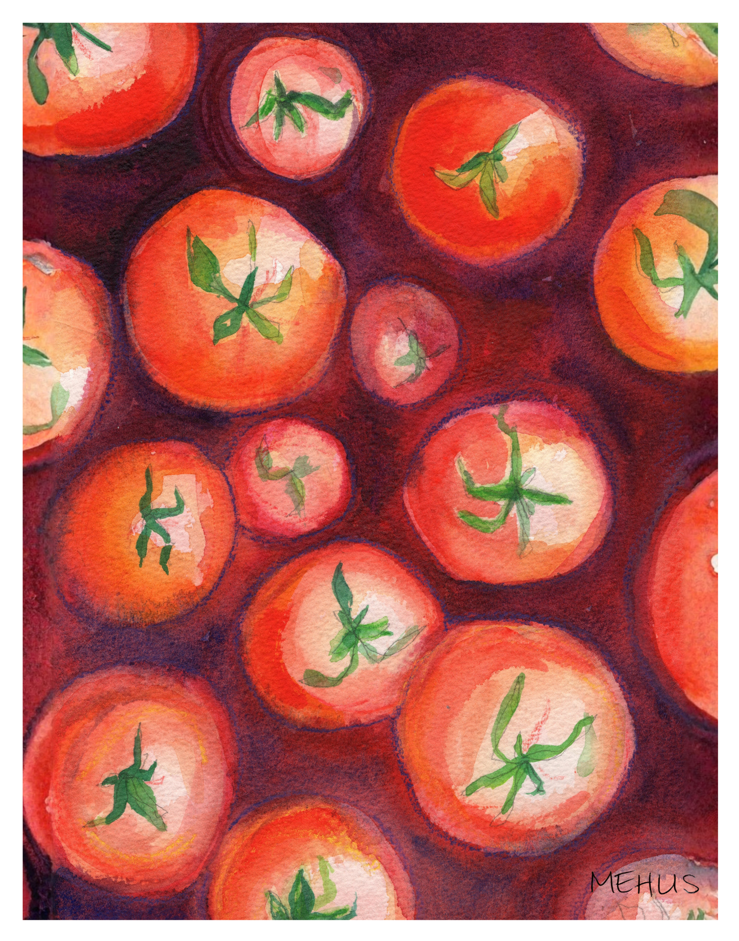 art print on hahnemühle paper - tomato garden